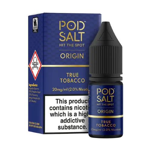 True Tobacco Nic Salt E-Liquid by Pod Salt Origin 10ml - Absolute Vape