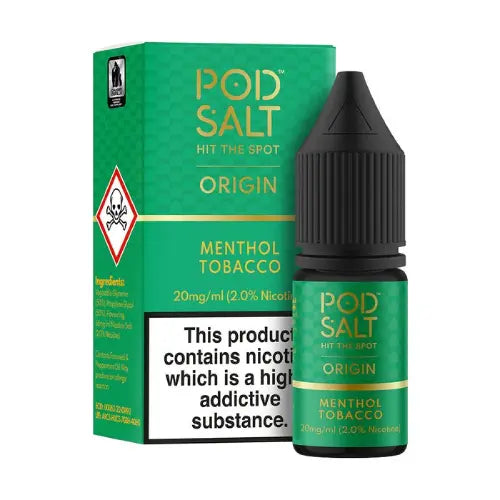 Menthol Tobacco Nic Salt E-Liquid by Pod Salt Origin 10ml - Absolute Vape
