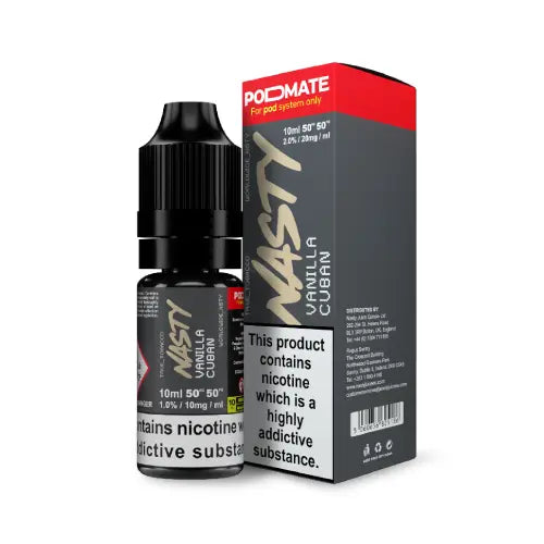 Vanilla Cuban Nic Salt E-Liquid by Nasty Podmate 10ml - Absolute Vape