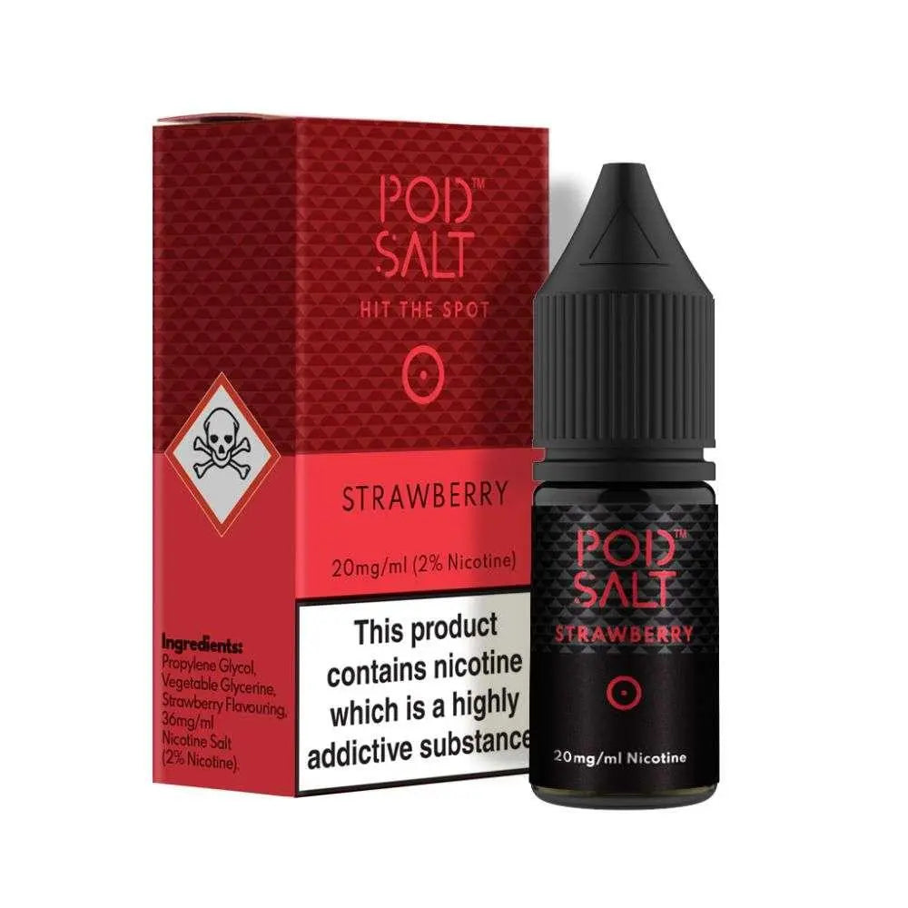 Strawberry Nic Salt E-Liquid by Pod Salt 10ml - Absolute Vape