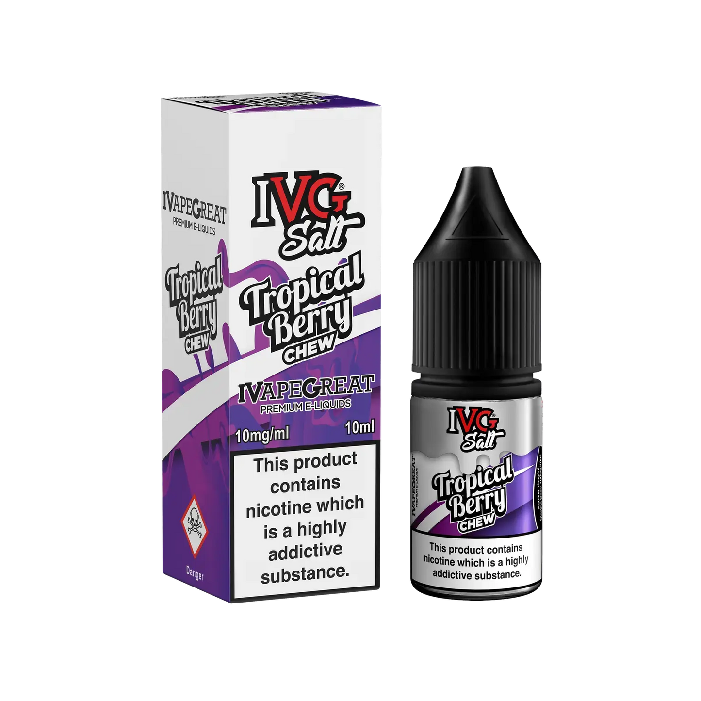 Tropical Berry Chew Nic Salt E-Liquid By IVG 10ml - Absolute Vape