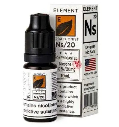 Honey Roasted Tobacco Nic Salt E-Liquid by Element NS10 & NS20 10ml - Absolute Vape