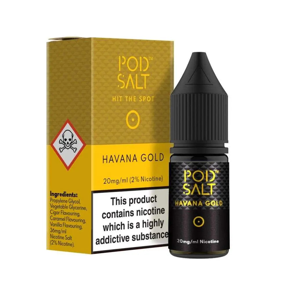 Havana Gold Nic Salt E-Liquid by Pod Salt 10ml - Absolute Vape