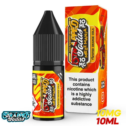 Mezz Mania Twisted Orange Cola Nic Salt E-Liquid by Strapped Soda 10ml - Absolute Vape