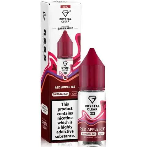 Red Apple Ice Nic Salt E-Liquid by Crystal Clear Bar Salts 10ml - Absolute Vape
