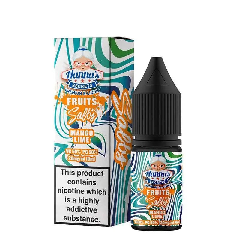 Mango Lime Nic Salt E-liquid by Nannas Secret Salt 10ml - Absolute Vape