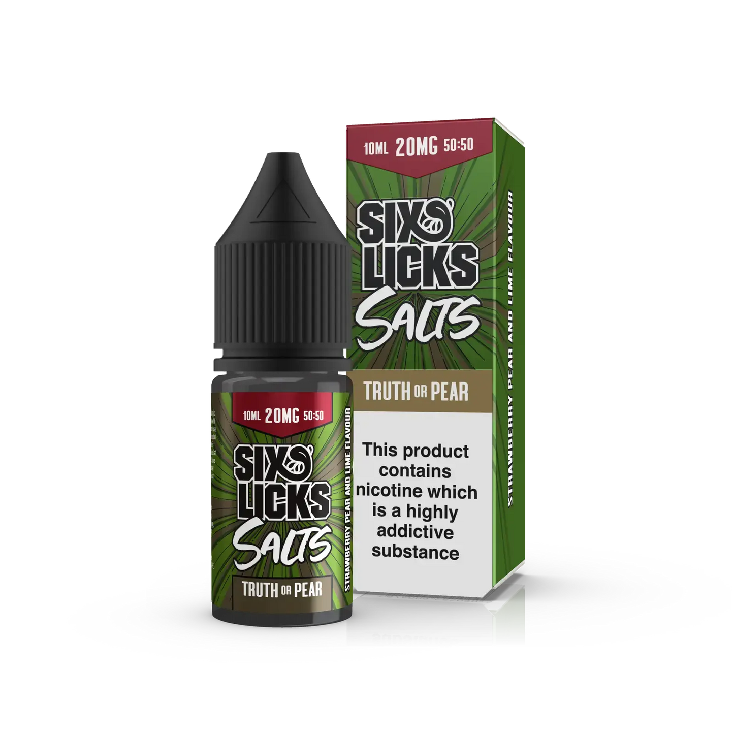 Truth or Pear Nic Salt E-Liquid by Six Licks 10ml - Absolute Vape