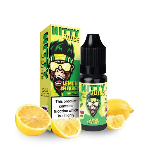 Lemon Sherbet Nic Salt E-Liquid by Vapes Bar Nitty Juice 10ml - Absolute Vape