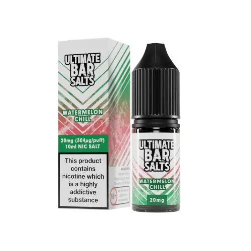 Watermelon Chill Nic Salt E-Liquid by Ultimate Bar Salts 10ml - Absolute Vape