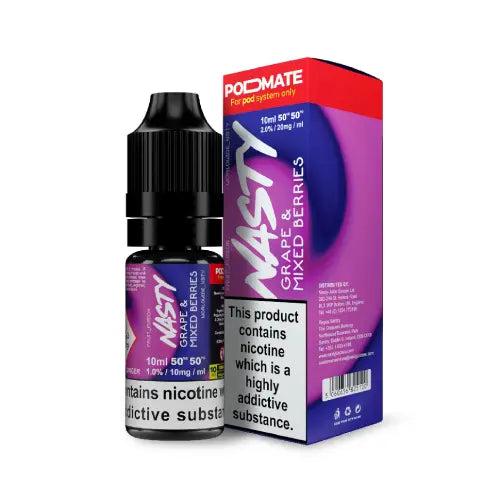 Grapes & Mixed Berries Nic Salt E-Liquid by Nasty Podmate 10ml - Absolute Vape