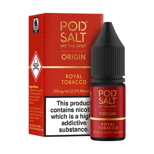 Royal Tobacco Nic Salt E-Liquid by Pod Salt Origin 10ml - Absolute Vape