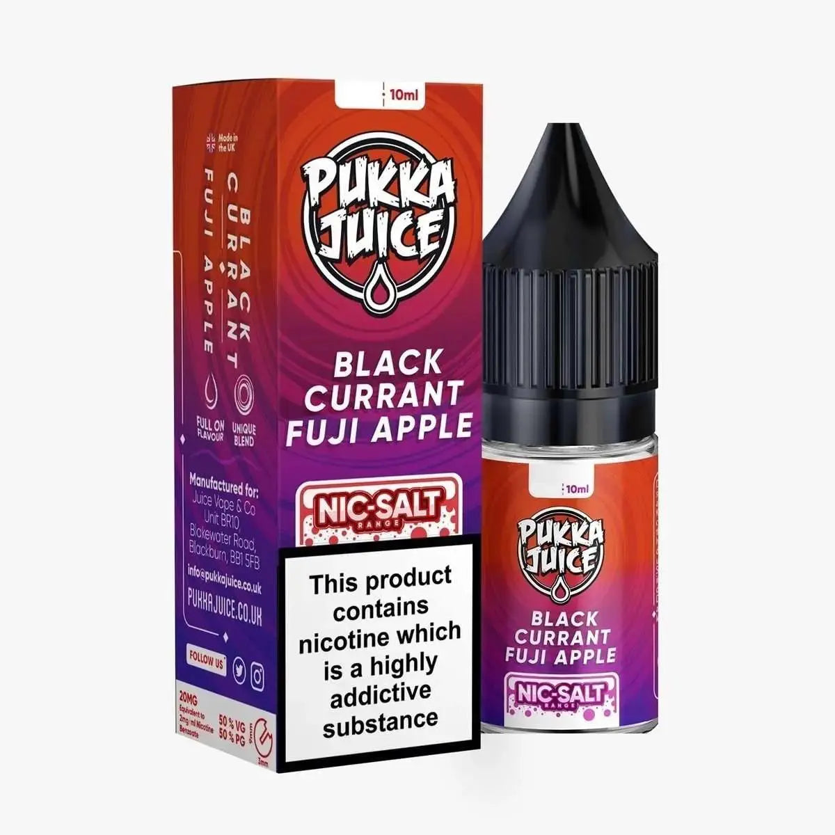 Pukka Juice E Liquid - Blackcurrant Fuji Apple - 10ml - Absolute Vape