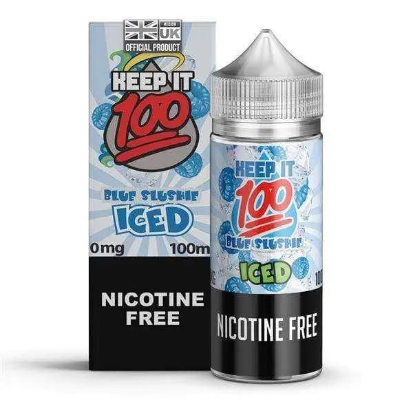 Keep It 100 E Liquid - Blue Slushie Iced - 100ml - Absolute Vape