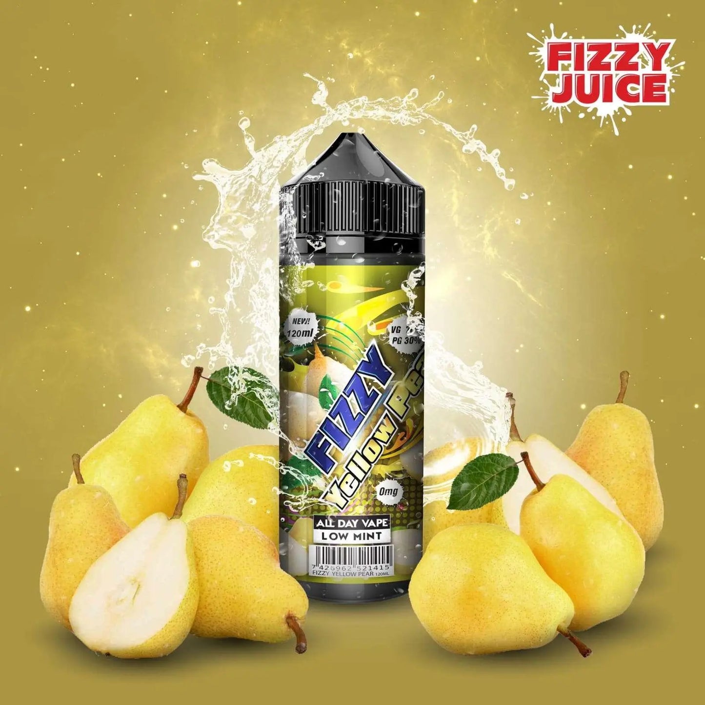 Yellow Pear Shortfill E-Liquid by Mohawk & Co Fizzy 100ml - Absolute Vape