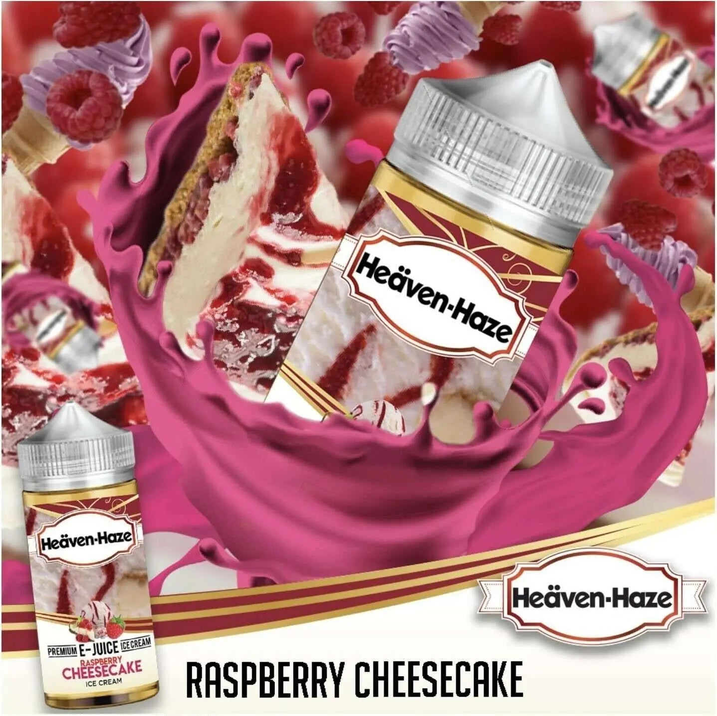 Heaven Haze E Liquid - Raspberry Cheesecake - 100ml - Absolute Vape