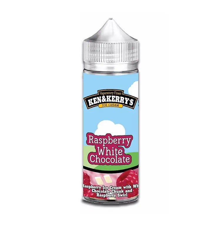 Ken & Kerry's E Liquid - Raspberry & White Chocolate - 100ml - Absolute Vape