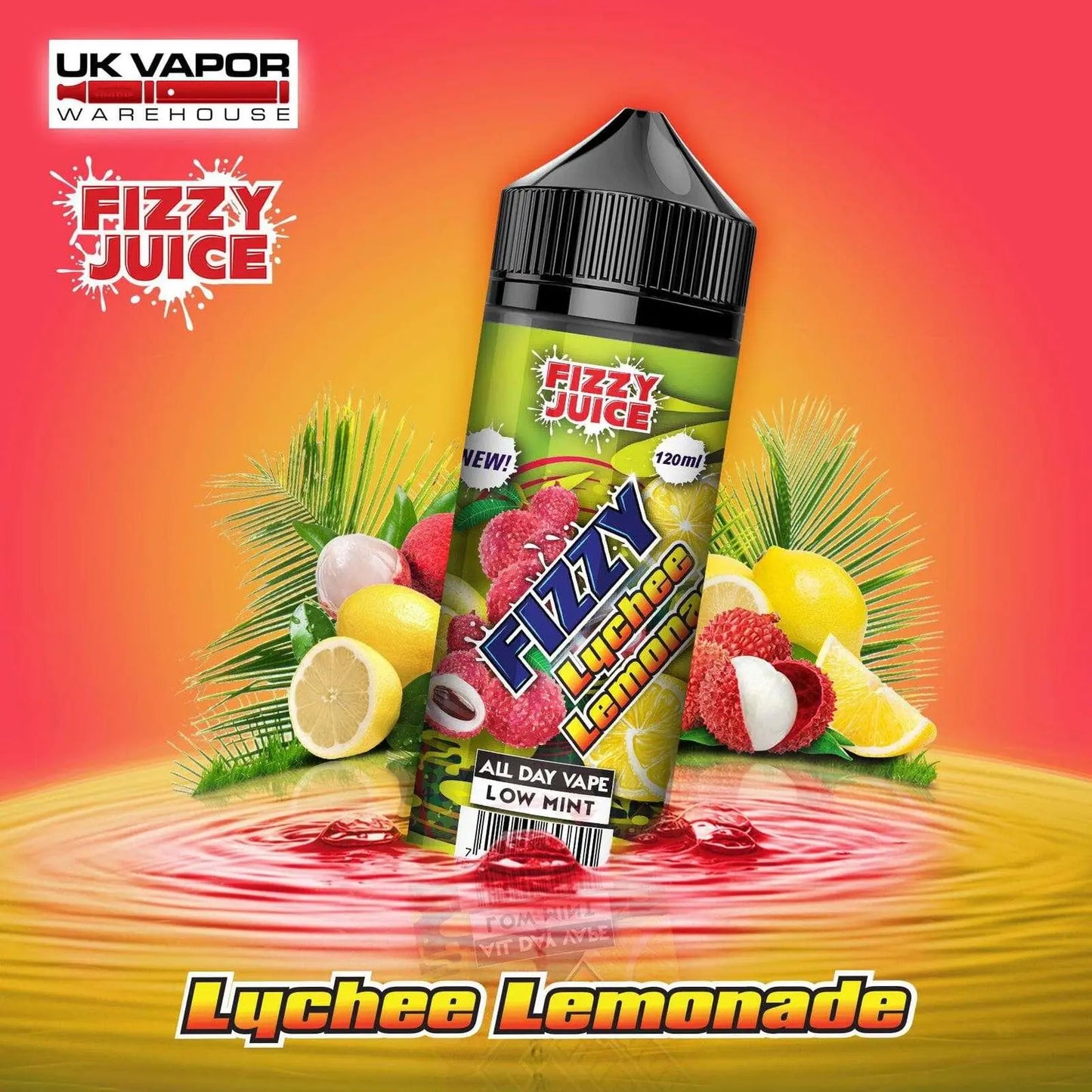 Fizzy Lychee Lemonade Shortfill E-Liquid by Mohawk & Co Fizzy 100ml - Absolute Vape