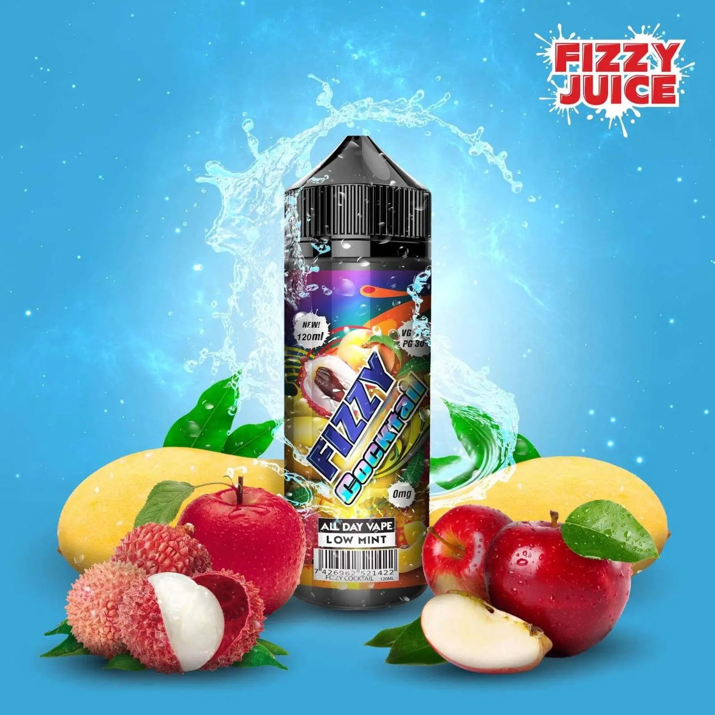 Cocktail Shortfill E-Liquid by Mohawk & Co Fizzy 100ml - Absolute Vape