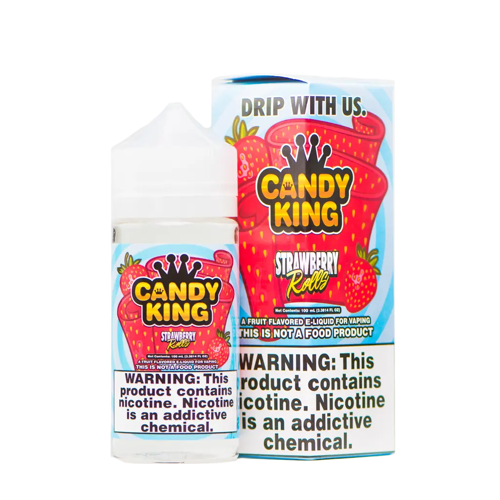 Candy King E Liquid - Strawberry Rolls - 100ml - Absolute Vape