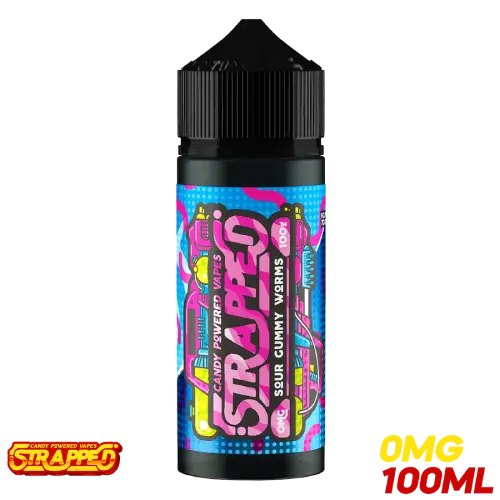 Strapped E Liquid - Sour Gummy Worms - 100ml - Absolute Vape