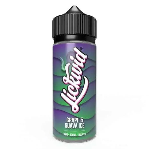 Lickwid E Liquid - Grape & Guava Ice - 100ml - Absolute Vape