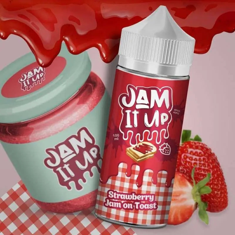 Jam It Up E liquid - Strawberry Jam On Toast - 100ml - Absolute Vape