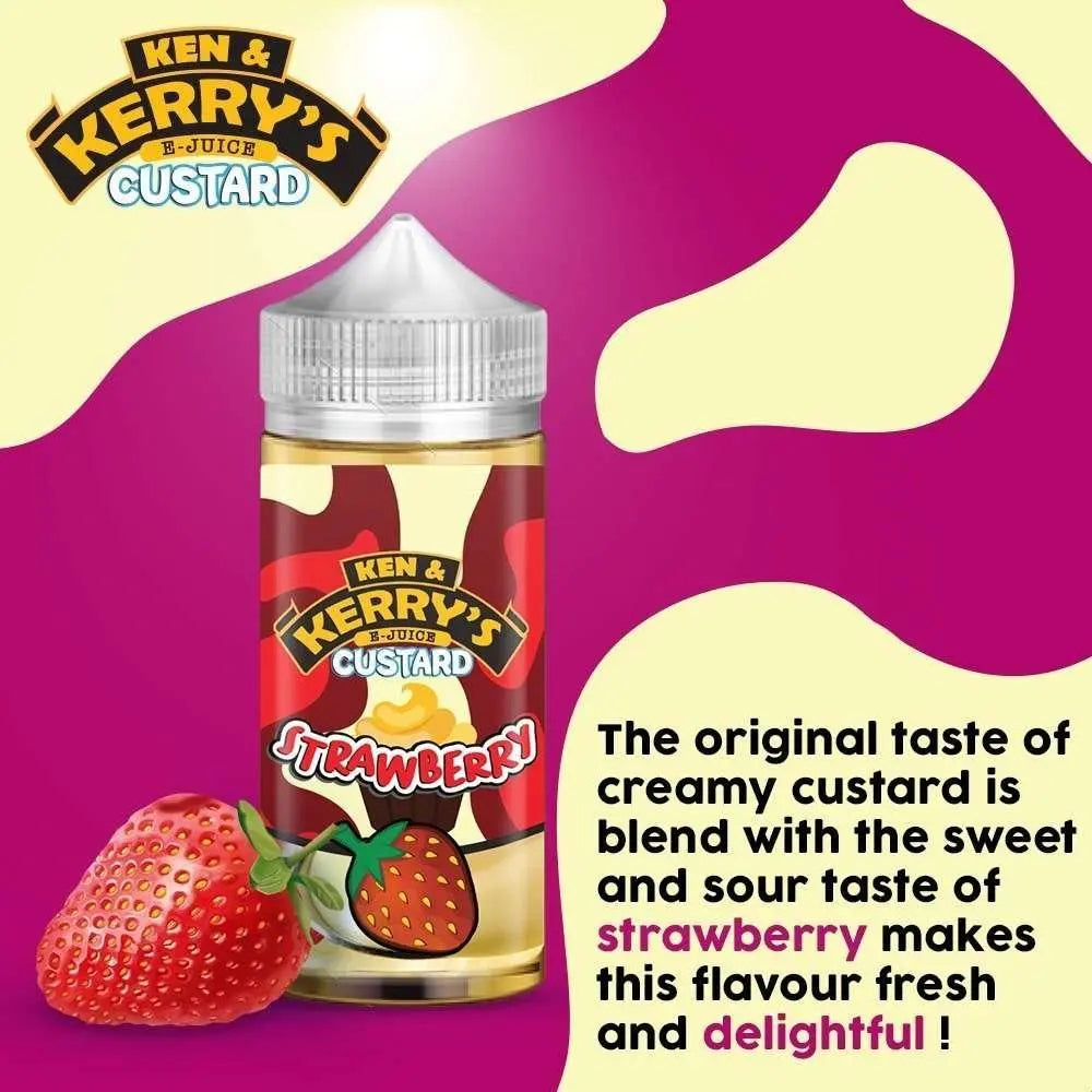 Ken & Kerry's E Liquid Custard - Strawberry - 100ml - Absolute Vape