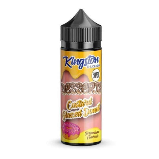 kingston-desserts-5050-custard-glazed-donut-100ml-eliquid-shortfill-bottle-600×600-1