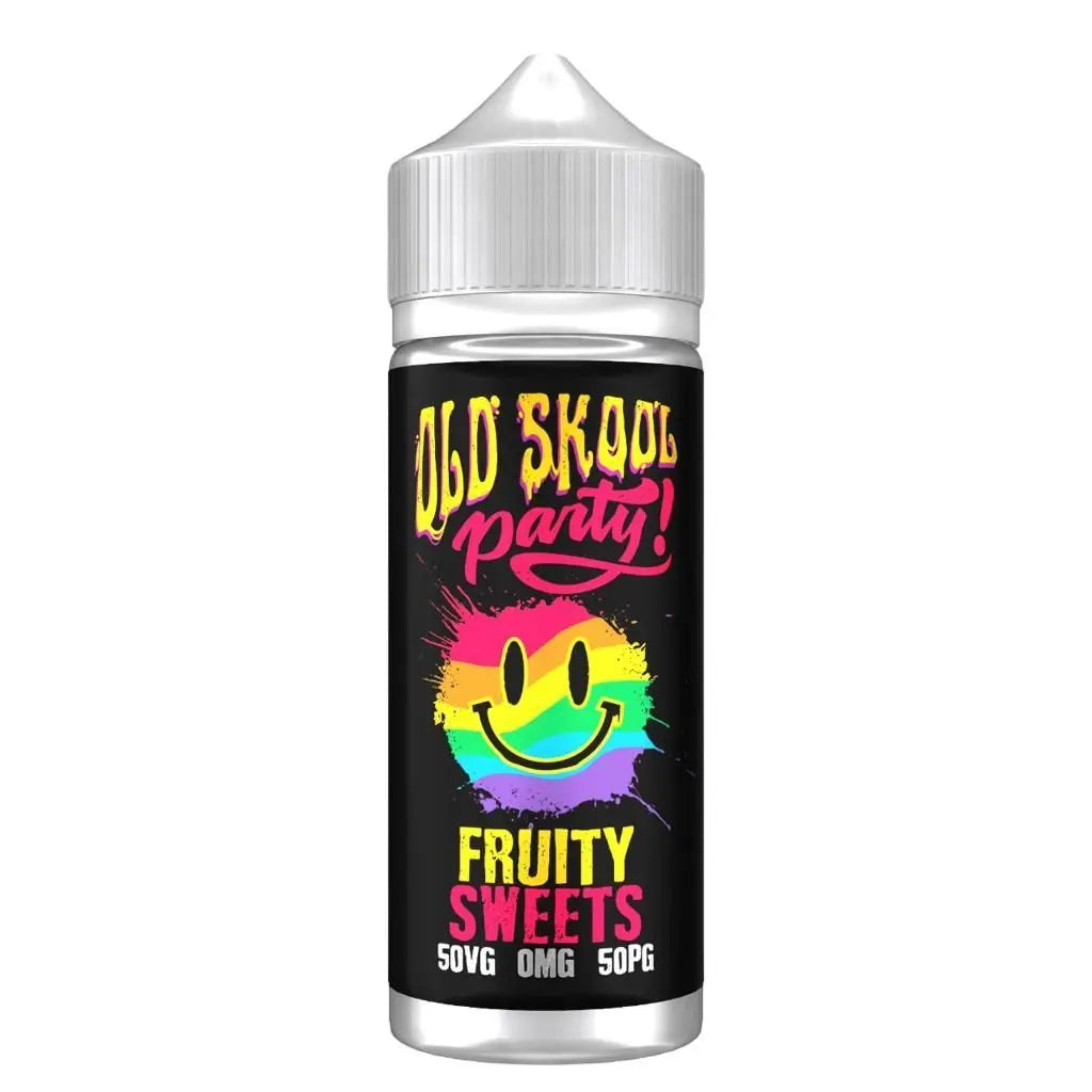 Old Skool Party 100ml Shortfill - Blue Raspberry Popping Candy 50VG/50PG Old Skool Party