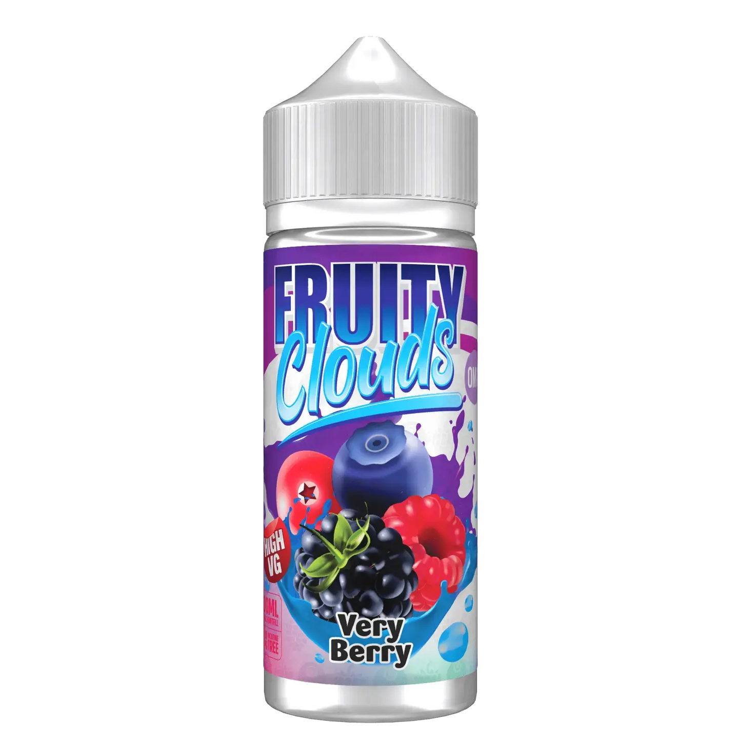 Fruity Clouds 100ml Shortfill E-Liquid - High VG 70/30 Sub-Ohm Vape Fruity Clouds