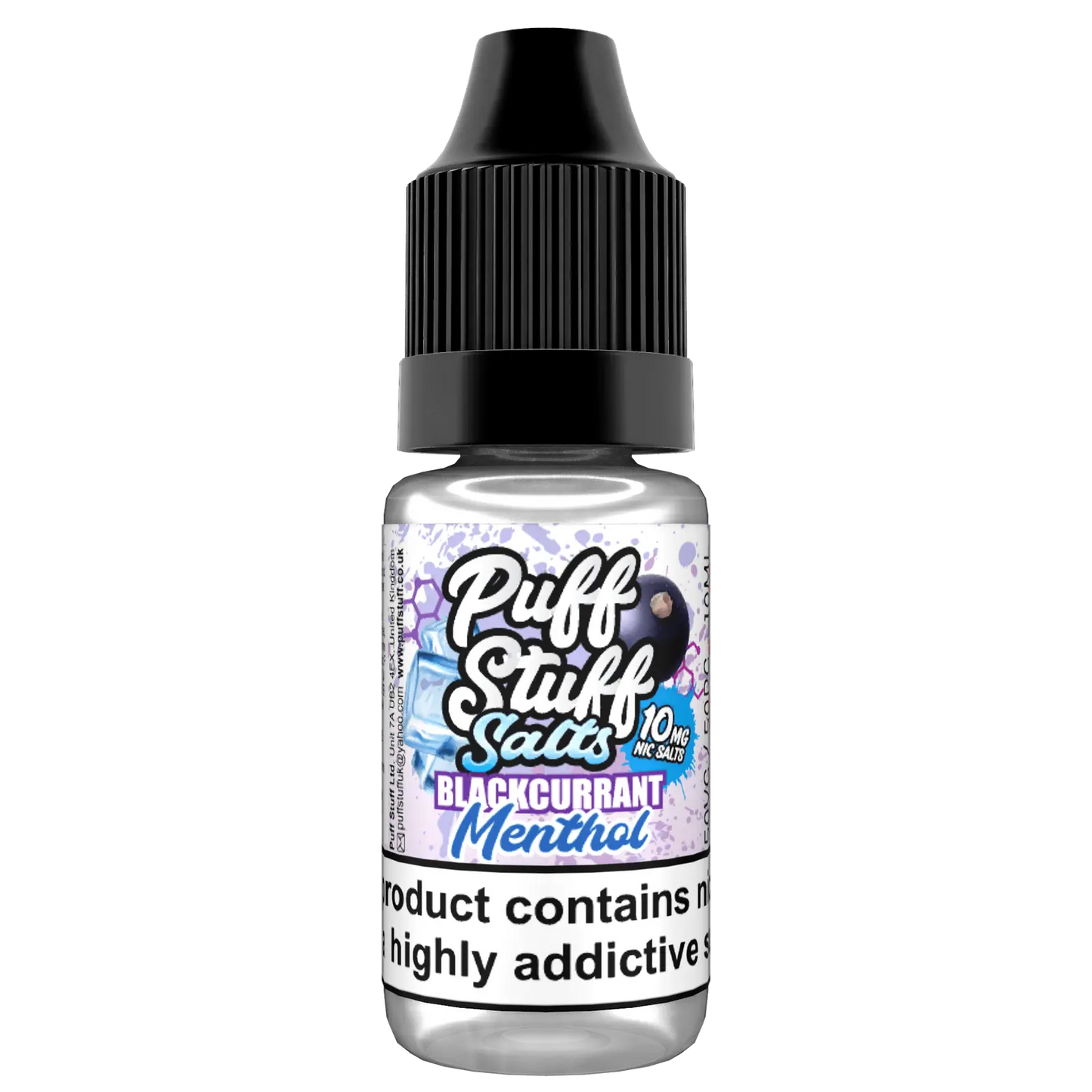 Puff Stuff Salts - Blackcurrant Menthol - 10ml nic Salt