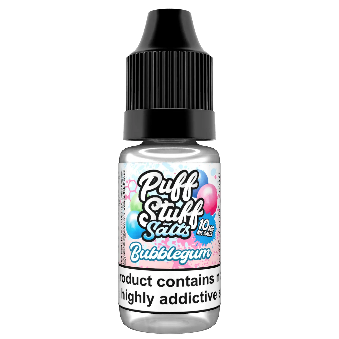 Puff Stuff Salts - Bubblegum - 10ml nic Salt