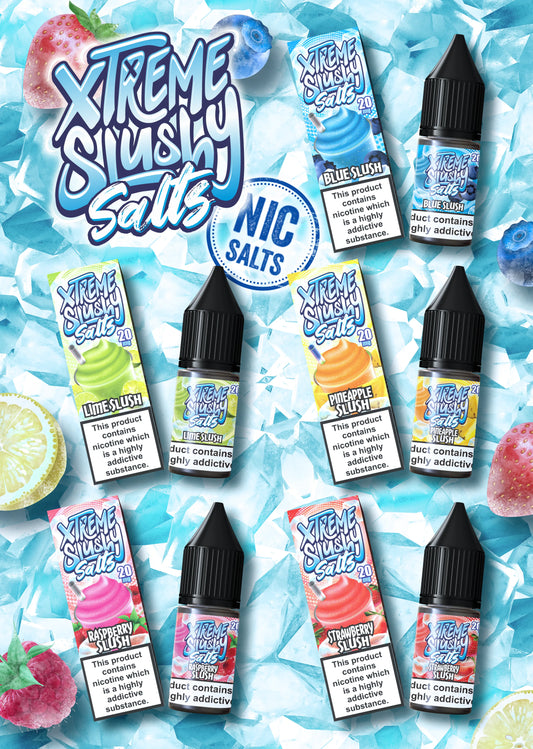 Strawberry Slush Nic Salt 10ml - Xtreme Slushy Salts 10mg & 20mg Xtreme Slushy Salts