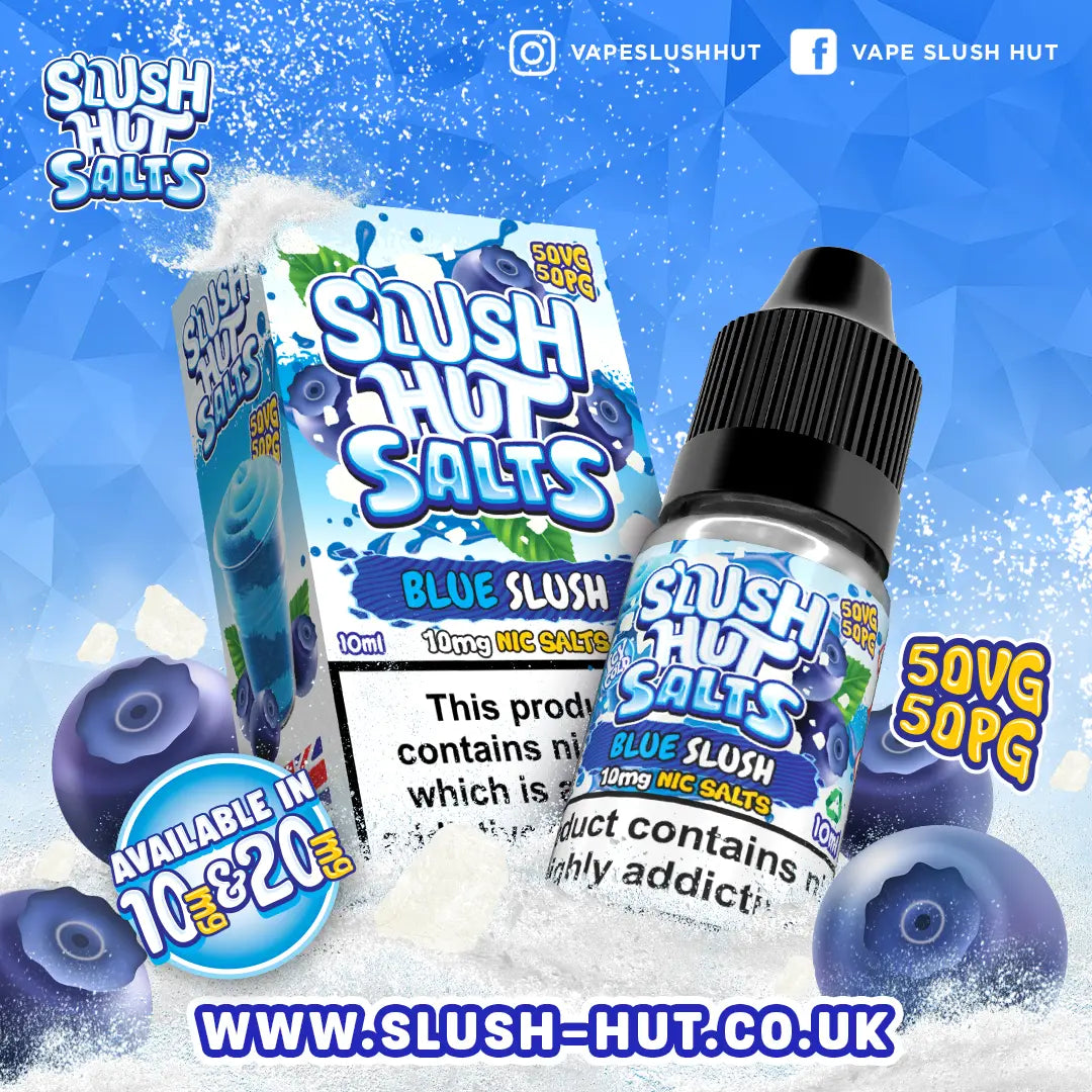 Blue Slush Nic Salt E-Liquid 10ml - Slush Hut Salts 10mg & 20mg Slush Hut Salts