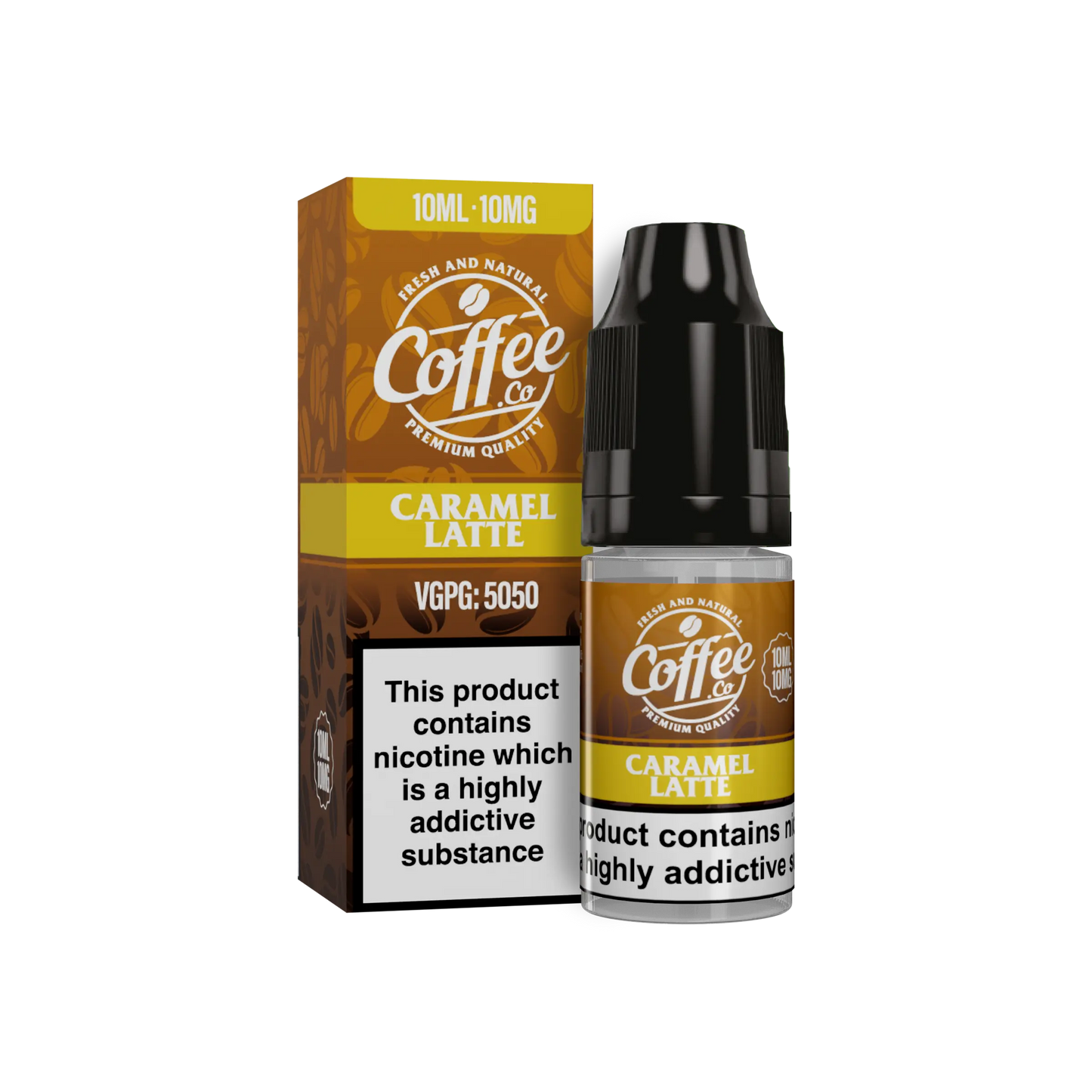 Caramel Latte Nic Salt E-Liquid 10ml - Coffee Co 10mg & 20mg Coffee Co Salts