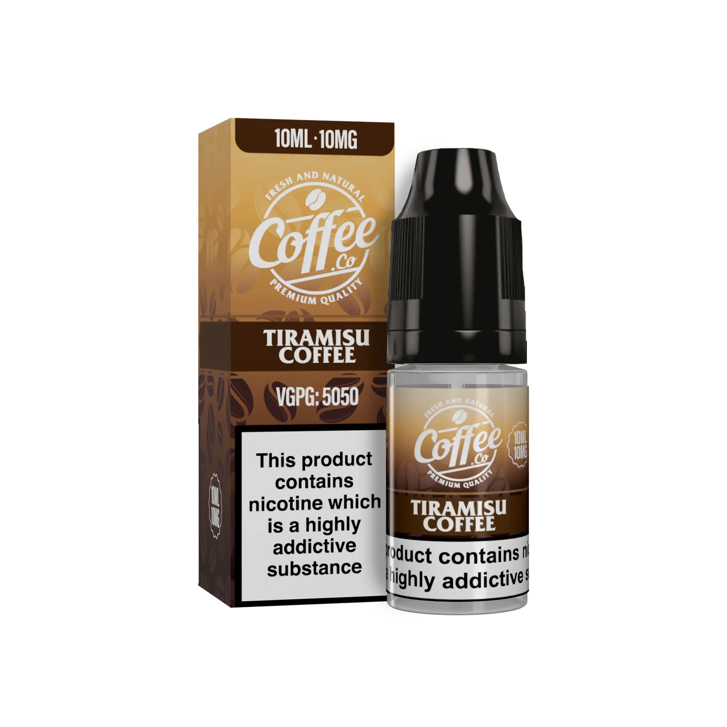Tiramisu Coffee Nic Salt E-Liquid 10ml - Coffee Co 10mg & 20mg Coffee Co Salts