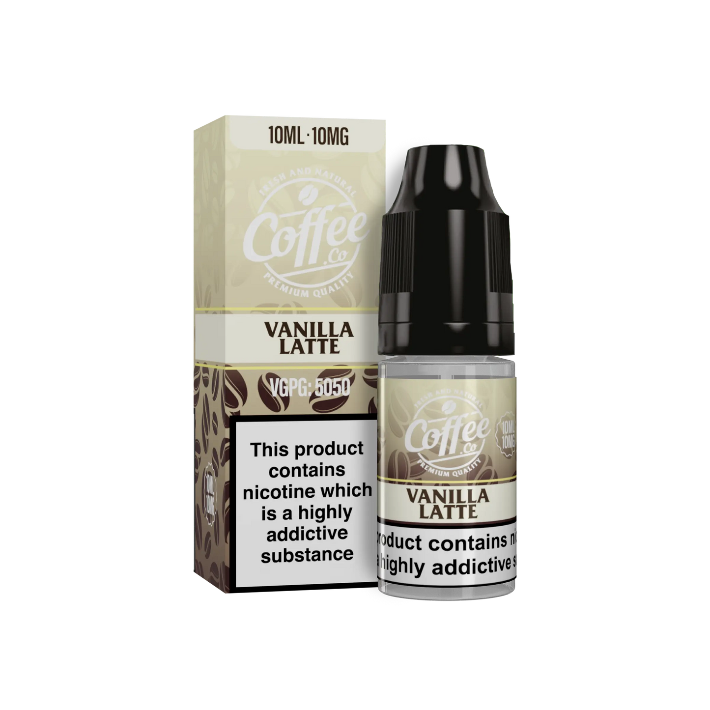 Vanilla Latte Nic Salt E-Liquid 10ml - Coffee Co 10mg & 20mg Coffee Co Salts