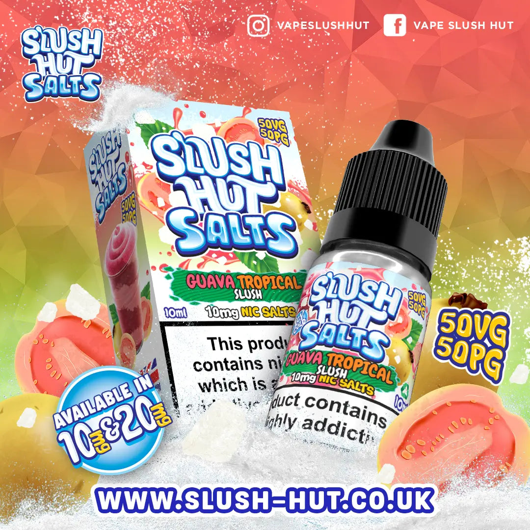 Guava Tropical Slush Nic Salt 10ml - Slush Hut Salts 10mg & 20mg Slush Hut Salts