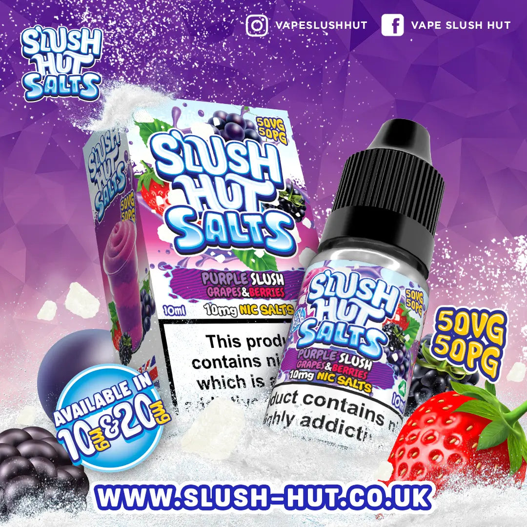 Purple Slush Nic Salt E-Liquid 10ml - Slush Hut Salts 10mg & 20mg Slush Hut Salts