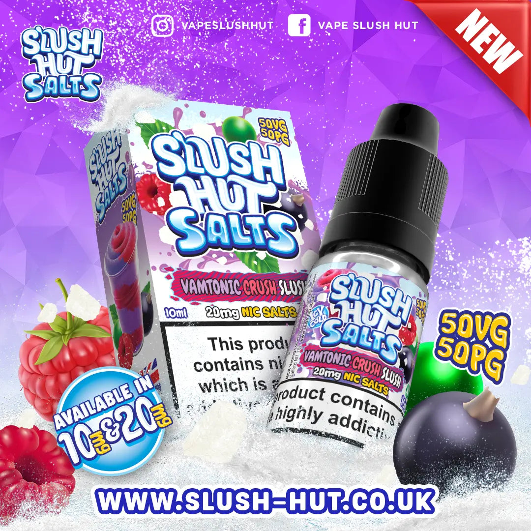 Vamtonic Crush Slush Nic Salt 10ml - Slush Hut Salts 10mg & 20mg Slush Hut Salts