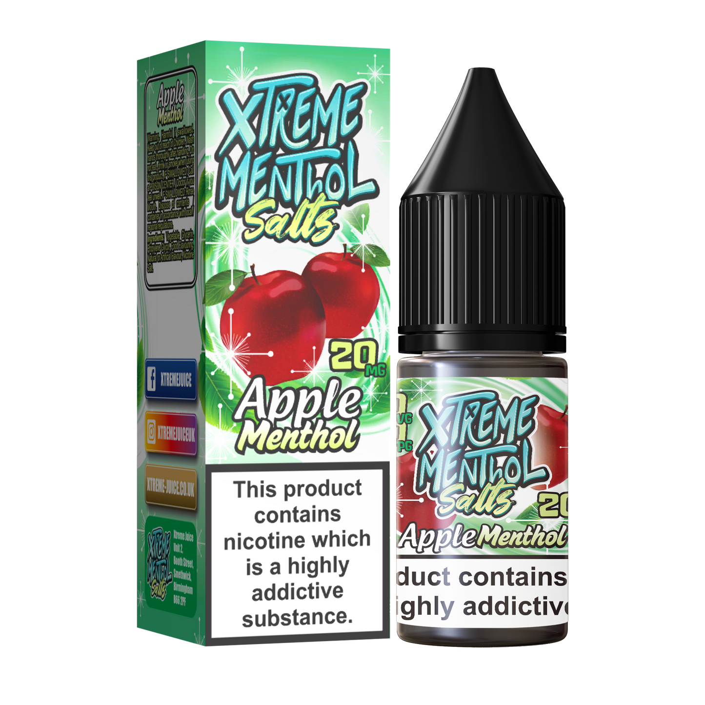 Xtreme Menthol Salts Vape Juice | 10mg & 20mg Nic Salt E-Liquid