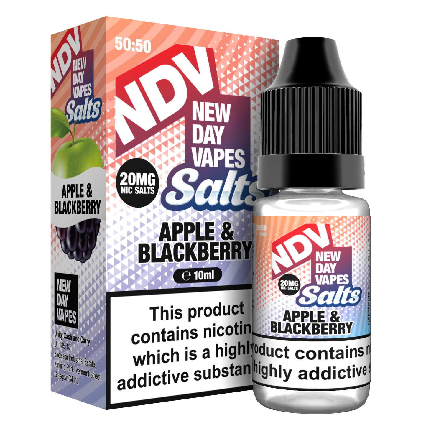 Apple Blackberry Nic Salt E-Liquid 10ml - NDV Salts 10mg & 20mg NDV Salts