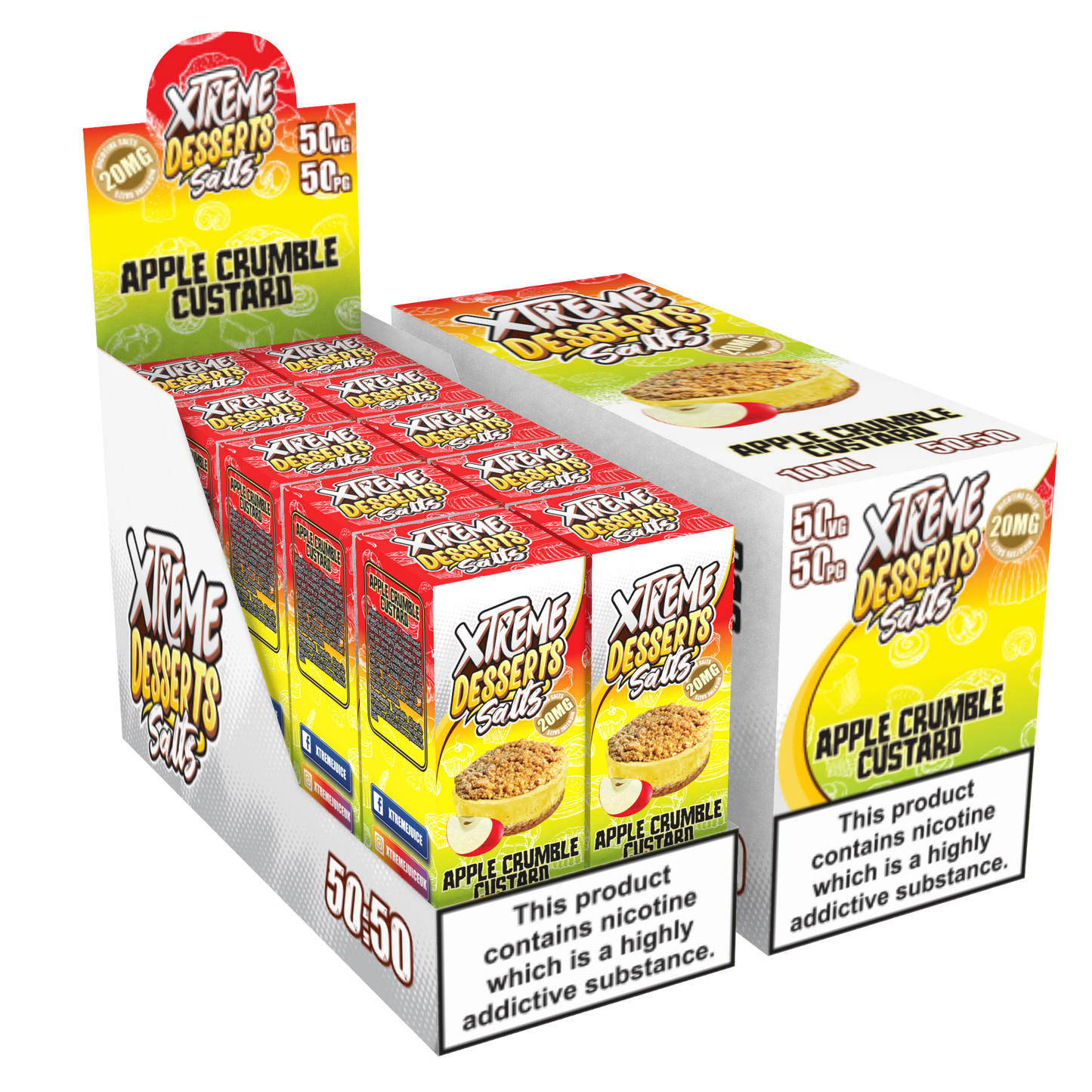 Apple Crumble Custard Nic Salt 10ml - Xtreme Desserts 10mg & 20mg Xtreme Desserts Salts