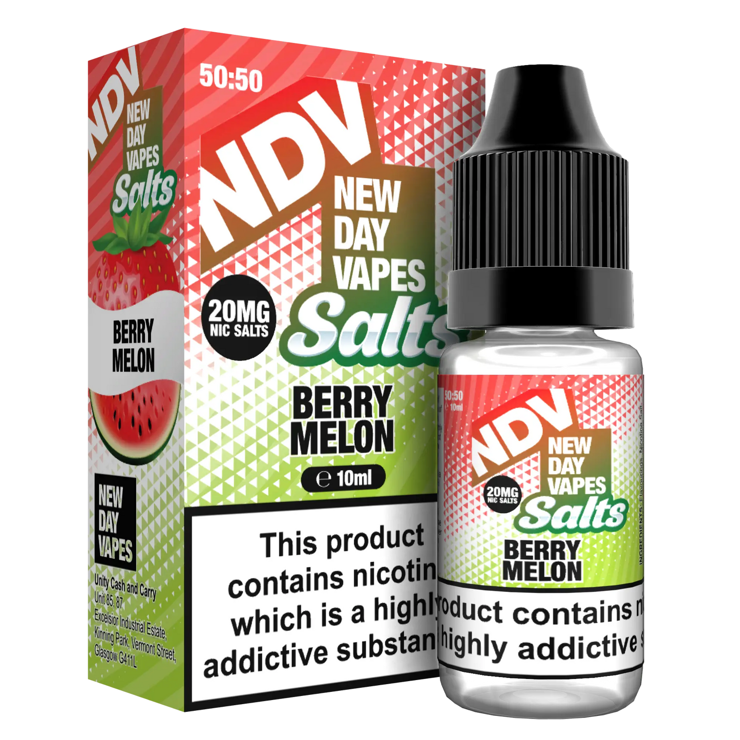 Berry Melon Nic Salt E-Liquid 10ml - NDV Salts 10mg & 20mg NDV Salts