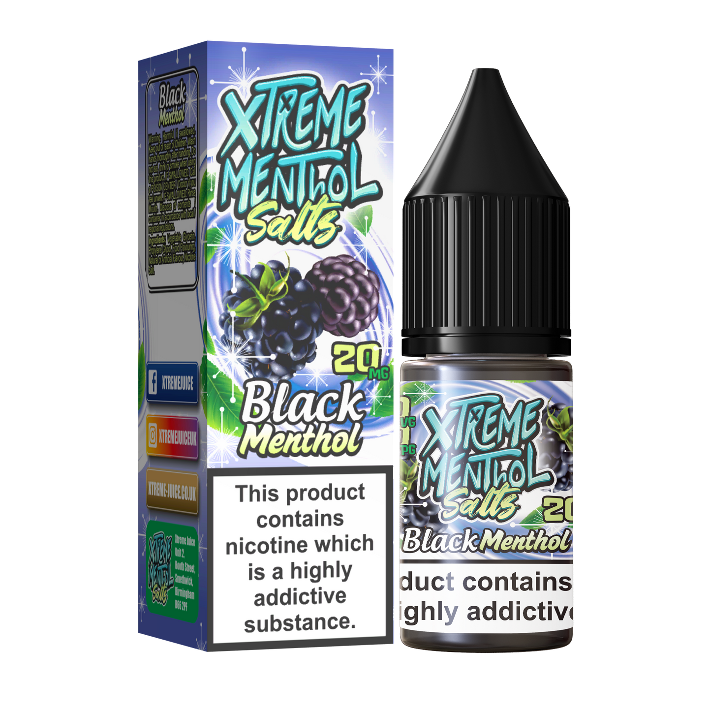 Xtreme Menthol Salts Vape Juice | 10mg & 20mg Nic Salt E-Liquid