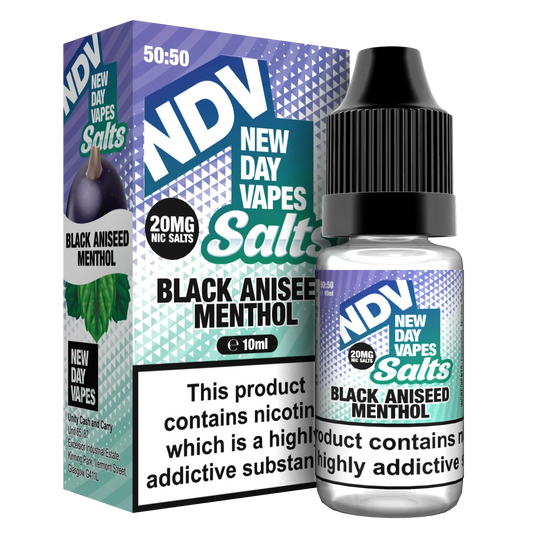 Black Aniseed Menthol Nic Salt 10ml - NDV Salts 10mg & 20mg NDV Salts
