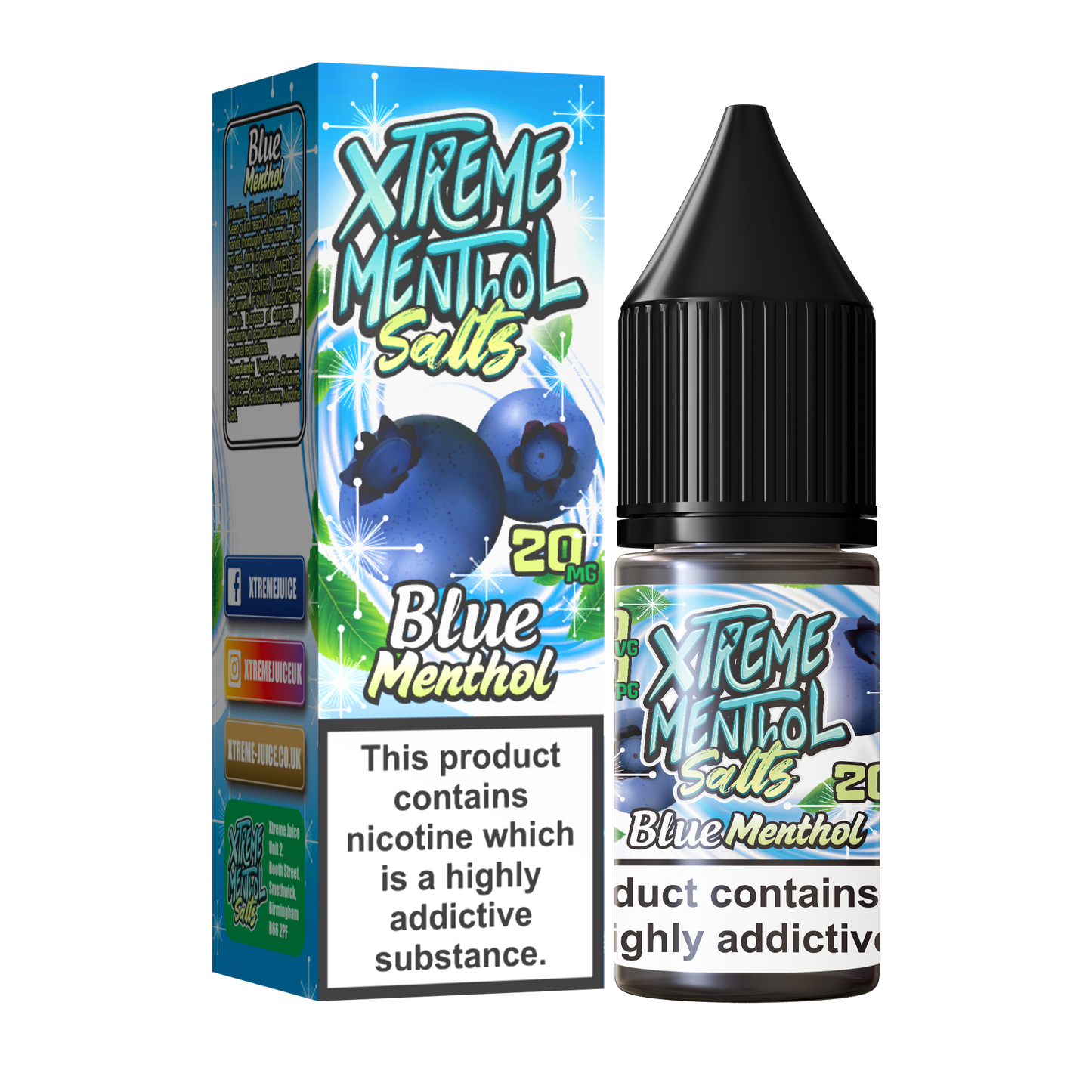 Xtreme Menthol Salts Vape Juice | 10mg & 20mg Nic Salt E-Liquid