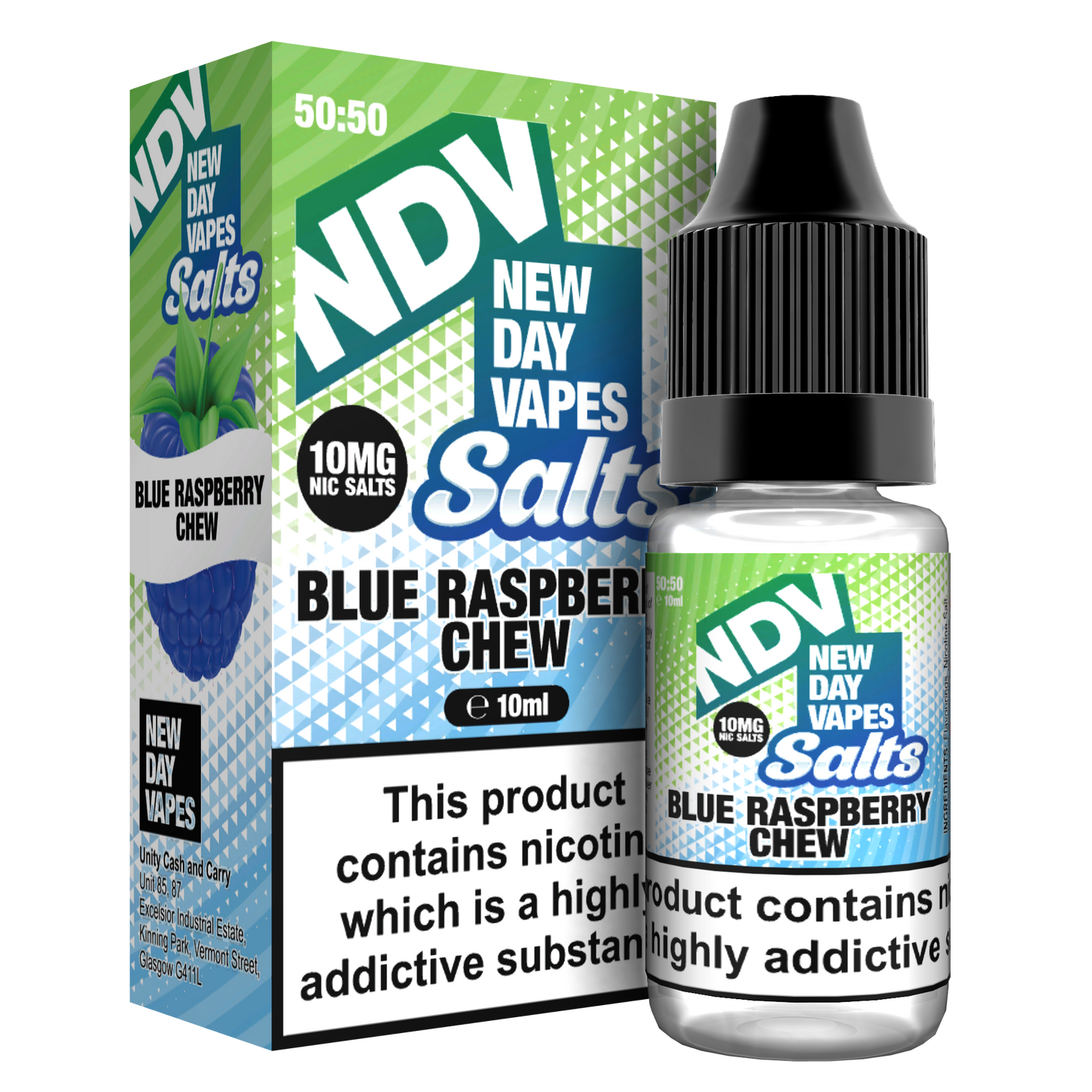 Blue Raspberry Chew Nic Salt 10ml - NDV Salts 10mg & 20mg NDV Salts
