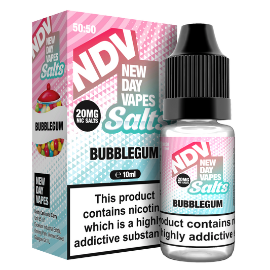 Bubblegum Nic Salts E-Liquid - 10mg & 20mg By NDV Salts