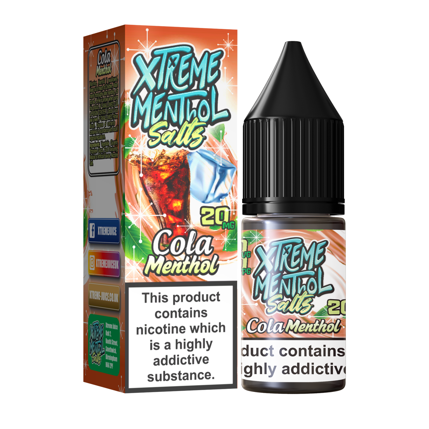 Xtreme Menthol Salts Vape Juice | 10mg & 20mg Nic Salt E-Liquid